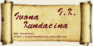 Ivona Kundačina vizit kartica